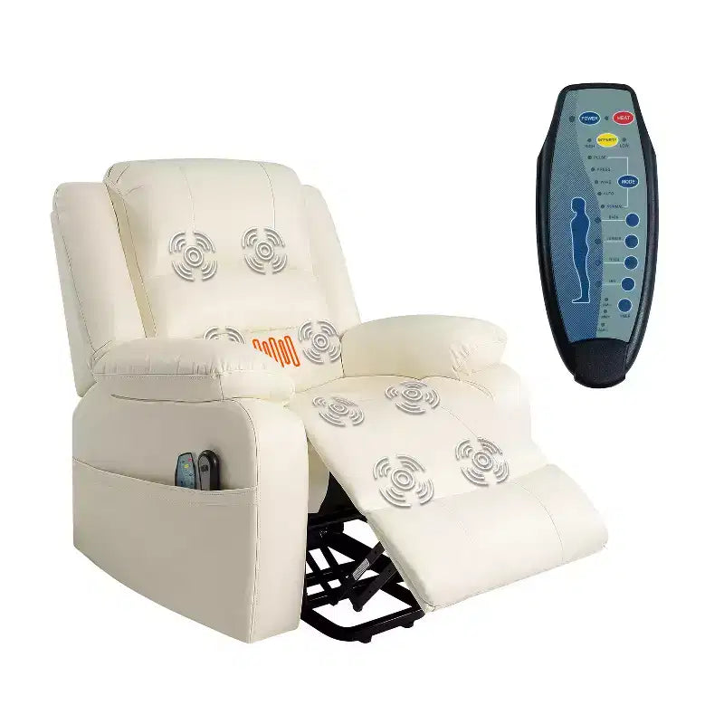 Fauteuil inclinable releveur électrique clouté haut de gamme