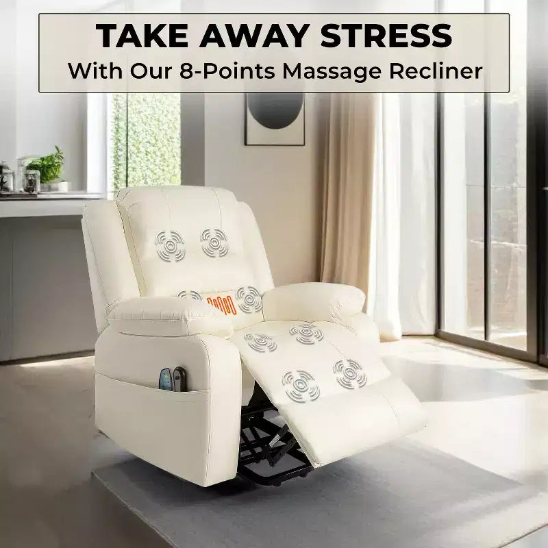 Fauteuil inclinable releveur électrique clouté haut de gamme