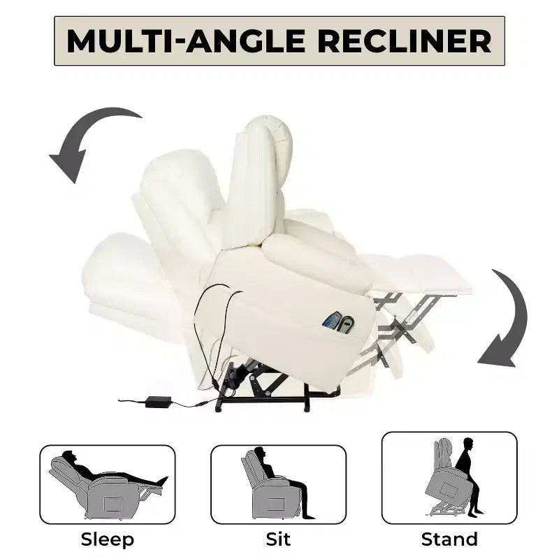Fauteuil inclinable releveur électrique clouté haut de gamme