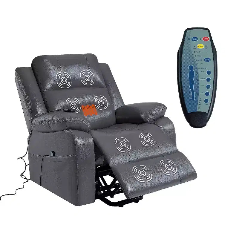 Fauteuil inclinable releveur électrique clouté haut de gamme