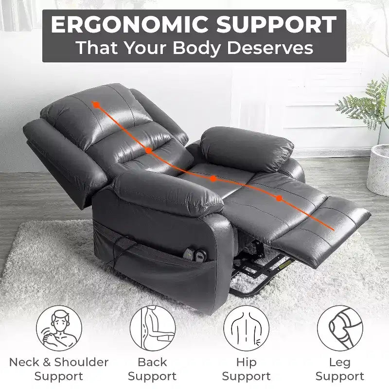 Fauteuil inclinable releveur électrique clouté haut de gamme