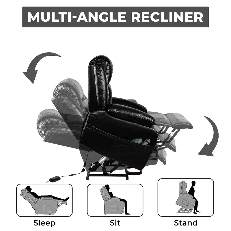 Fauteuil inclinable releveur électrique clouté haut de gamme