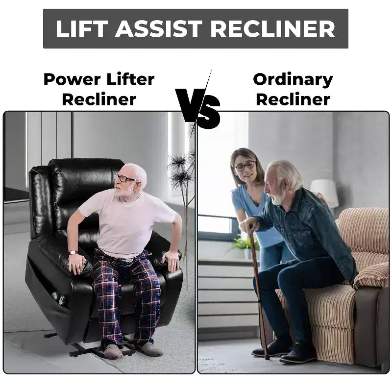 Fauteuil inclinable releveur électrique clouté haut de gamme