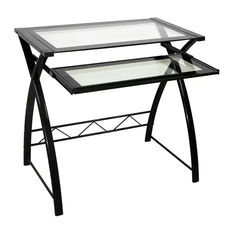 Bello Computer Desk - Sleek High Gloss Black Finish - CD8855