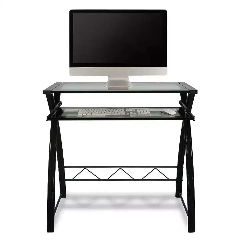 Bureau informatique - Finition élégante noir laqué