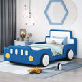 Whisen Morden Design Twin Size Race Car-Shaped Platform Bed with Wheels