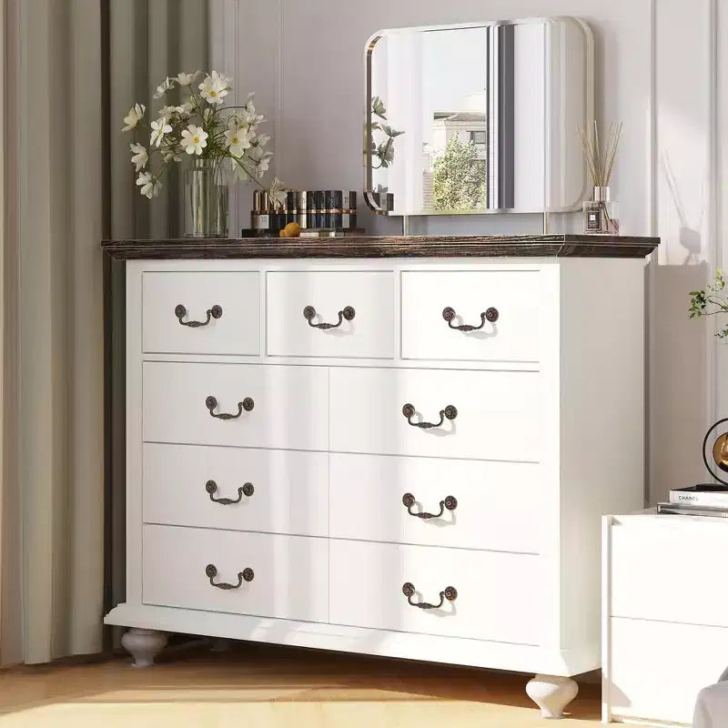 Une coiffeuse et un meuble de rangement adaptés aux chambres à coucher, aux salons et aux couloirs