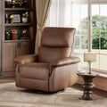 COZONY Manual Recliner Chair, Swivel Rocker with Padded Armrests, Modern Upholstered Reclining Chair for Living Room, Nursery, Bedroom