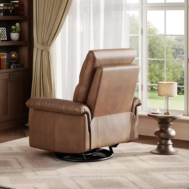 Fauteuil inclinable manuel, basculeur pivotant avec accoudoirs rembourrés, fauteuil inclinable moderne en tissu pour salon, chambre de bébé, chambre à coucher