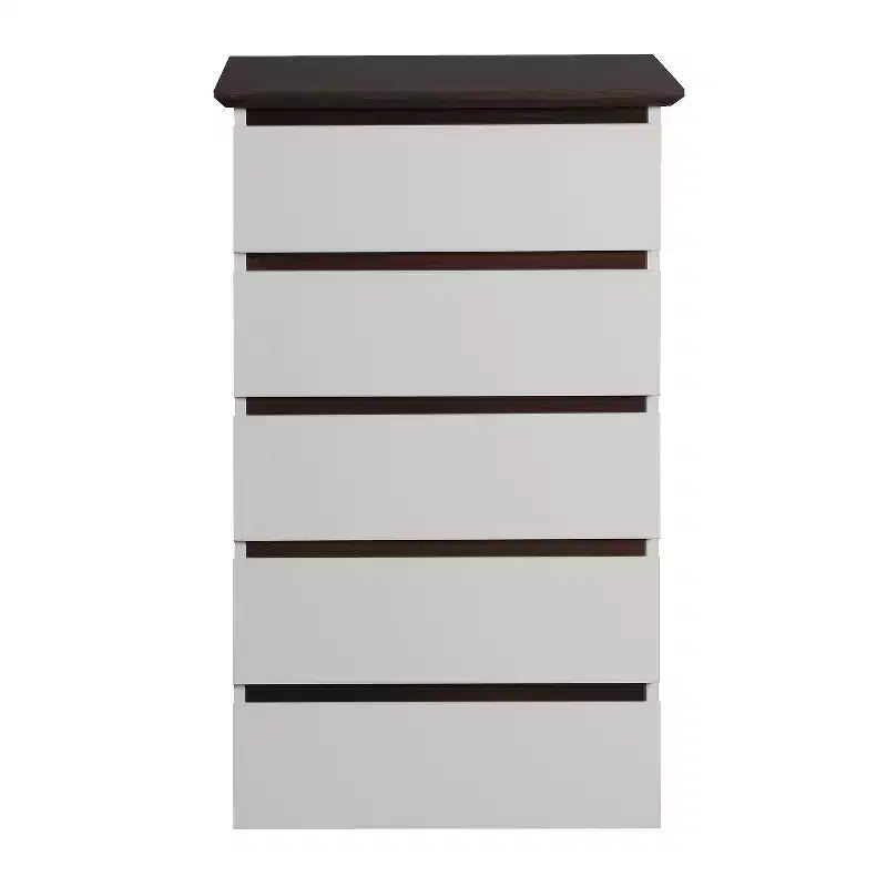 Commode de rangement moderne en bois avec 5 tiroirs