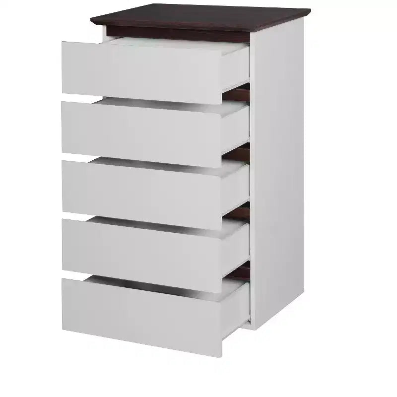 Commode de rangement moderne en bois avec 5 tiroirs