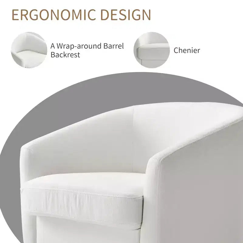 Fauteuil pivotant confortable pour le salon, rembourrage en mousse indéformable, fauteuil pivotant simple pour chambre à coucher, salon, bureau