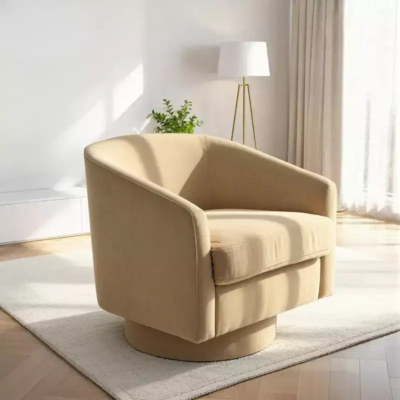 Fauteuil pivotant confortable pour le salon, rembourrage en mousse indéformable, fauteuil pivotant simple pour chambre à coucher, salon, bureau