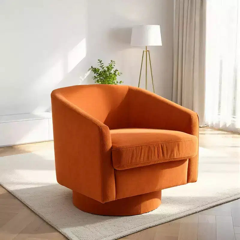 Fauteuil pivotant confortable pour le salon, rembourrage en mousse indéformable, fauteuil pivotant simple pour chambre à coucher, salon, bureau