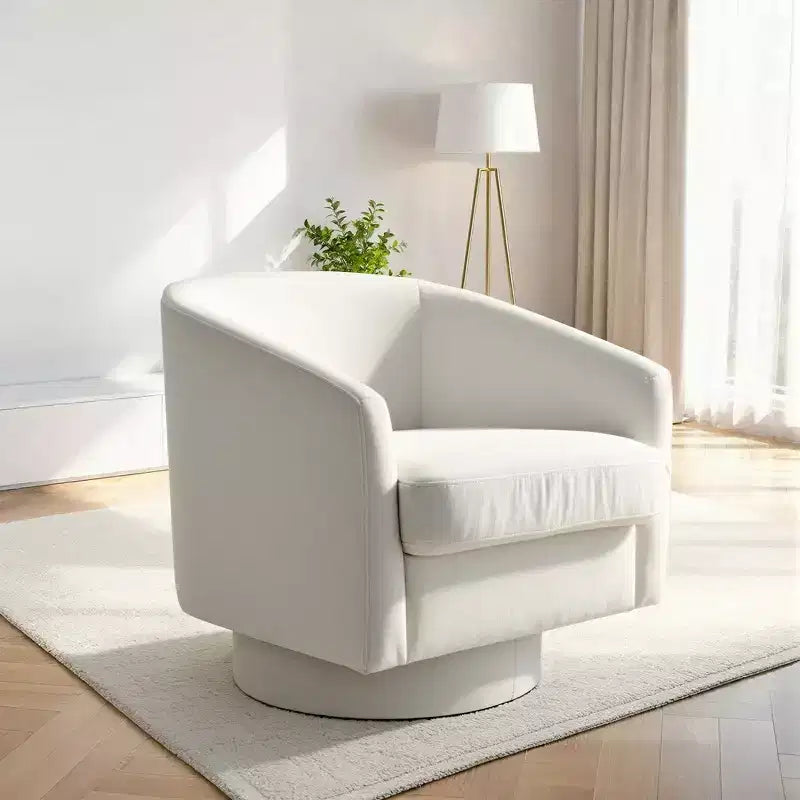 Fauteuil pivotant confortable pour le salon, rembourrage en mousse indéformable, fauteuil pivotant simple pour chambre à coucher, salon, bureau