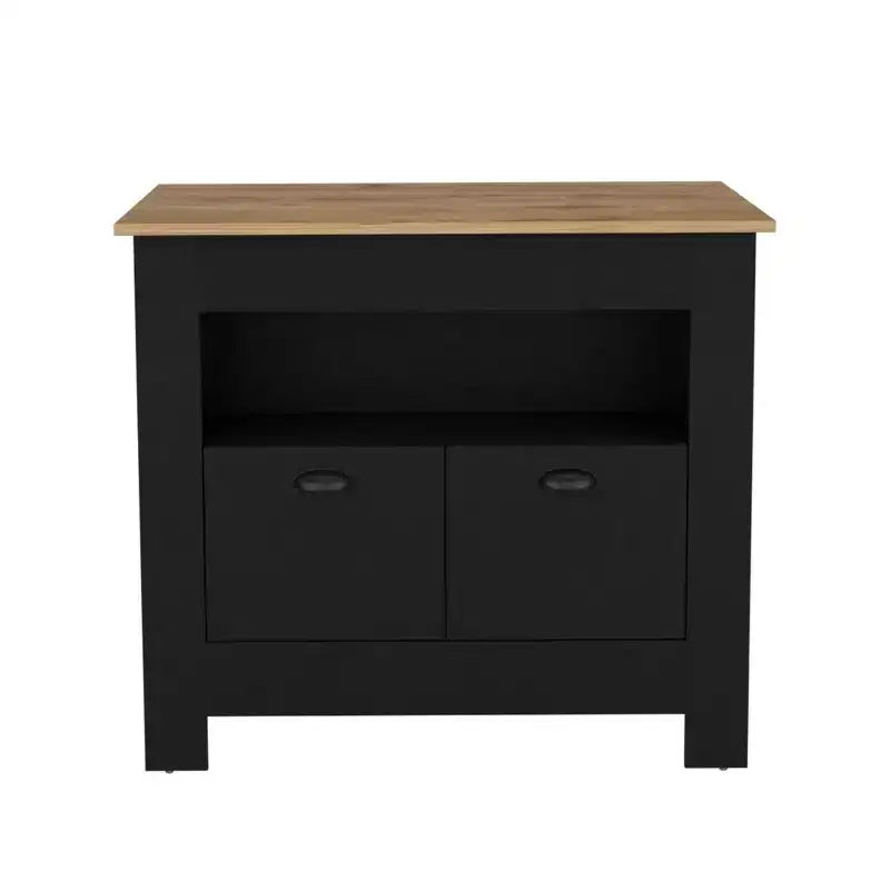 Îlot de cuisine moderne avec 2 portes de placard, organiseur de comptoir avec 3 étagères de rangement, table d'îlot de cuisine pour salle à manger