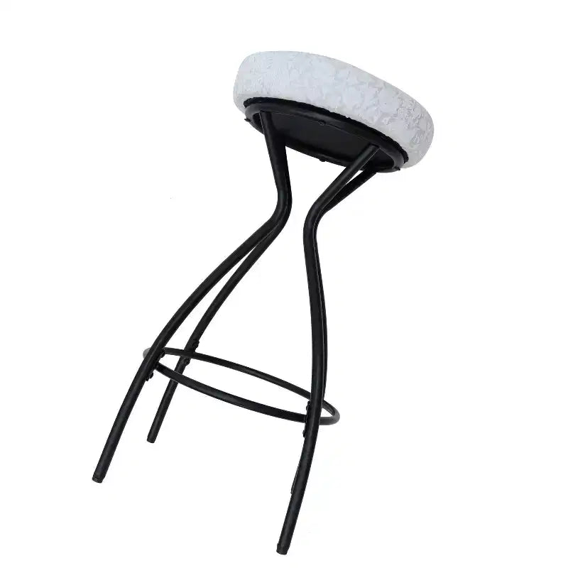 Tabourets de bar modernes sans dossier, tabourets de bar hauteur comptoir avec coussin rond en velours, tabourets de comptoir style bohème pour îlot de cuisine