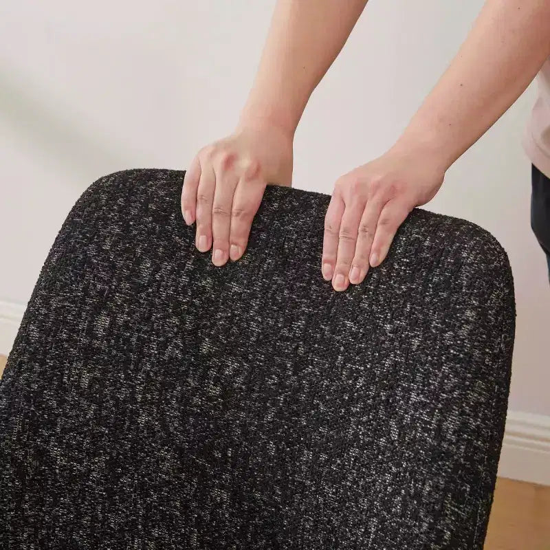 Chaises de salle à manger modernes rembourrées avec dossier haut incurvé, chaises d'appoint en bois sans accoudoirs pour salle à manger ou cuisine