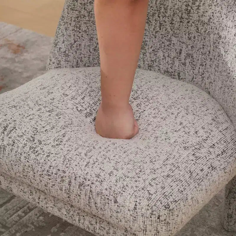 Chaises de salle à manger modernes rembourrées avec dossier haut incurvé, chaises d'appoint en bois sans accoudoirs pour salle à manger ou cuisine