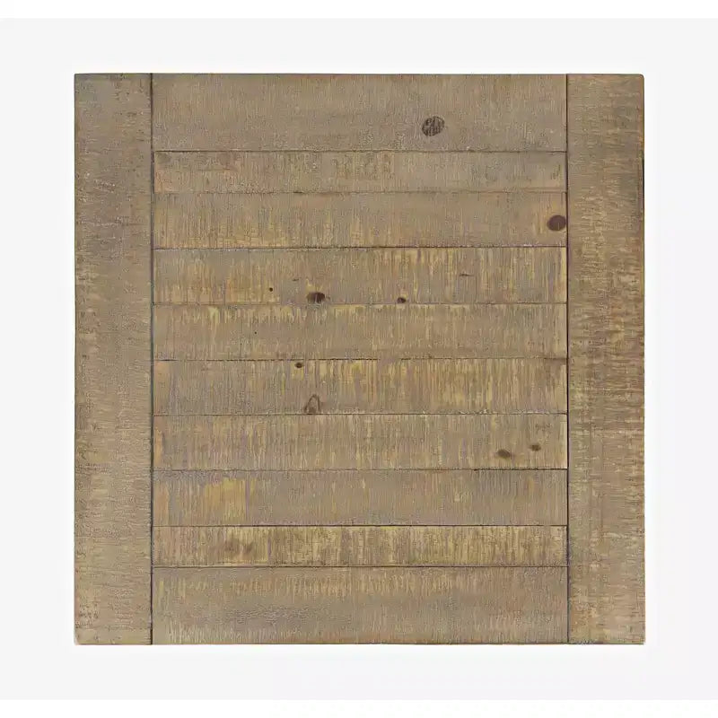 Table d'appoint en bois massif, style rustique moderne, finition vieillie avec piètement tréteau