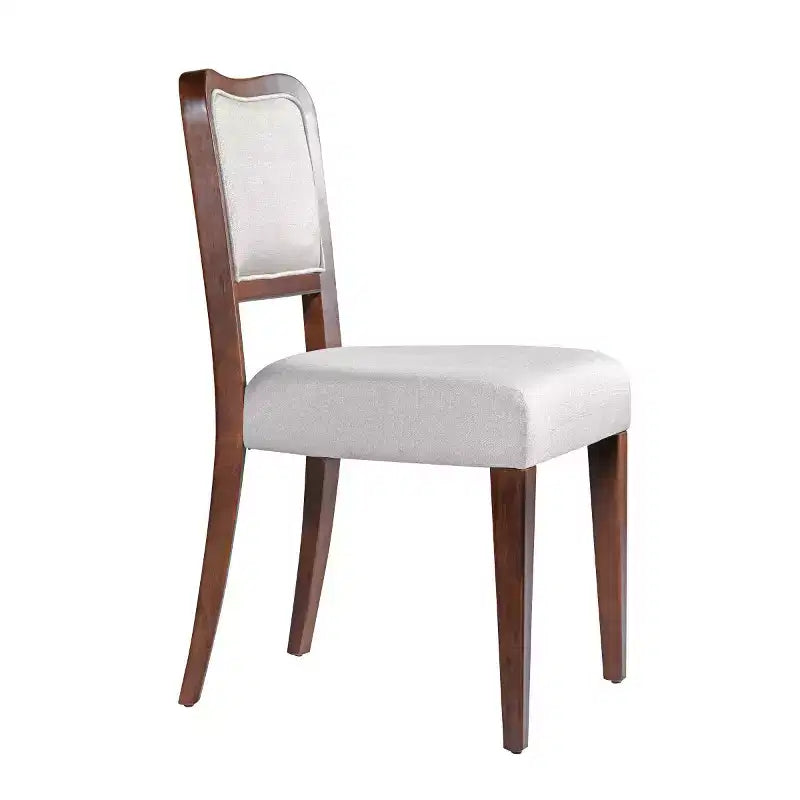 Chaises de salle à manger traditionnelles rembourrées avec cadre en bois massif, élégantes chaises sans accoudoirs pour la salle à manger ou les espaces de vie