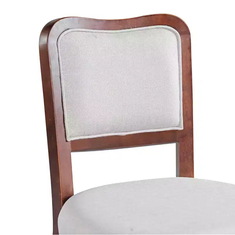 Chaises de salle à manger traditionnelles rembourrées avec cadre en bois massif, élégantes chaises sans accoudoirs pour la salle à manger ou les espaces de vie