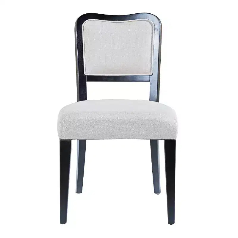 Chaises de salle à manger traditionnelles rembourrées avec cadre en bois massif, élégantes chaises sans accoudoirs pour la salle à manger ou les espaces de vie