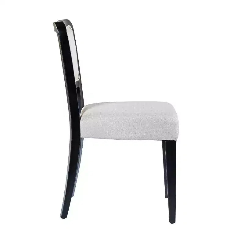 Chaises de salle à manger traditionnelles rembourrées avec cadre en bois massif, élégantes chaises sans accoudoirs pour la salle à manger ou les espaces de vie