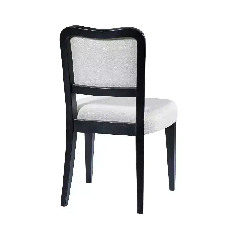 Chaises de salle à manger traditionnelles rembourrées avec cadre en bois massif, élégantes chaises sans accoudoirs pour la salle à manger ou les espaces de vie