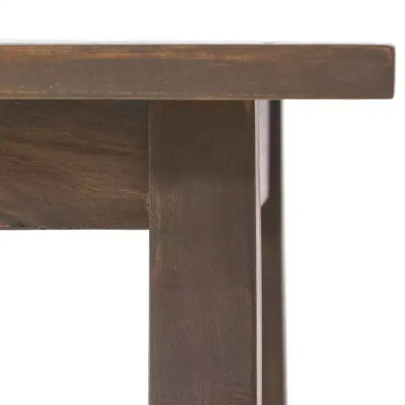 Lot de tables d'appoint d'extérieur en bois d'acacia, tables d'appoint modernes pour terrasse, jardin, bord de piscine