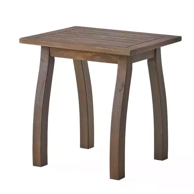 Lot de tables d'appoint d'extérieur en bois d'acacia, tables d'appoint modernes pour terrasse, jardin, bord de piscine