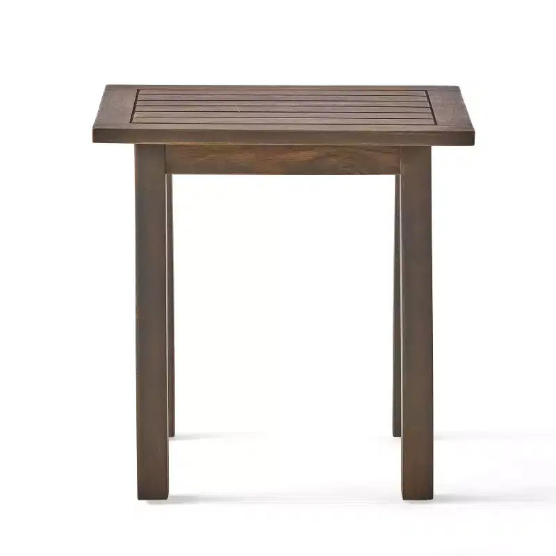 Lot de tables d'appoint d'extérieur en bois d'acacia, tables d'appoint modernes pour terrasse, jardin, bord de piscine