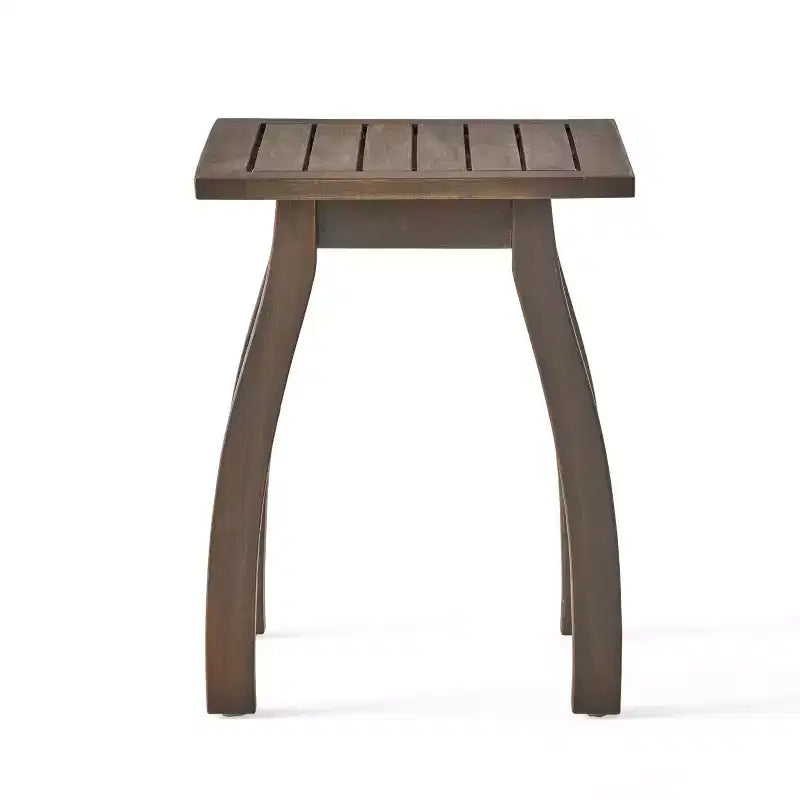 Lot de tables d'appoint d'extérieur en bois d'acacia, tables d'appoint modernes pour terrasse, jardin, bord de piscine